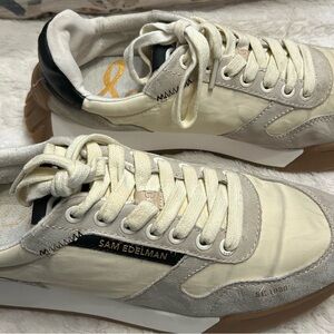 Women’s Sam Edelman Layla Sneaker Cream Multi Color Size 10M
